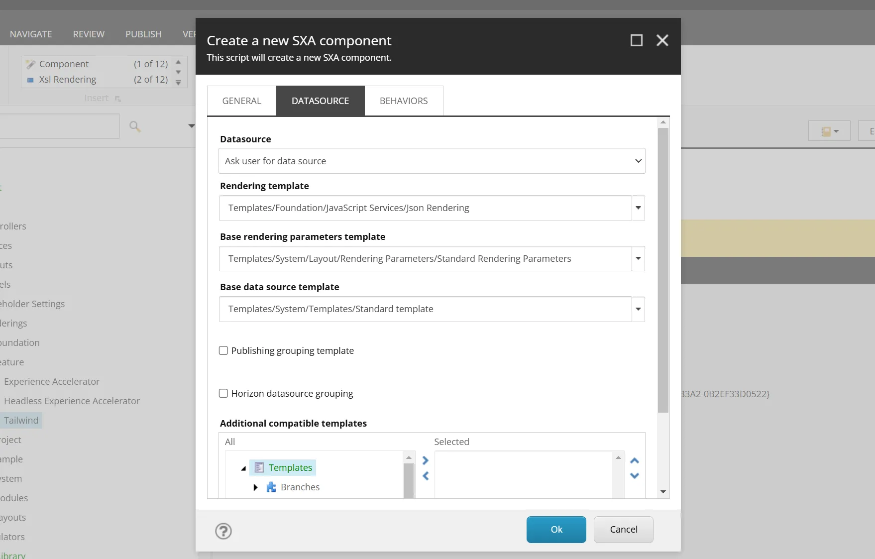 Component Wizard - Datasource