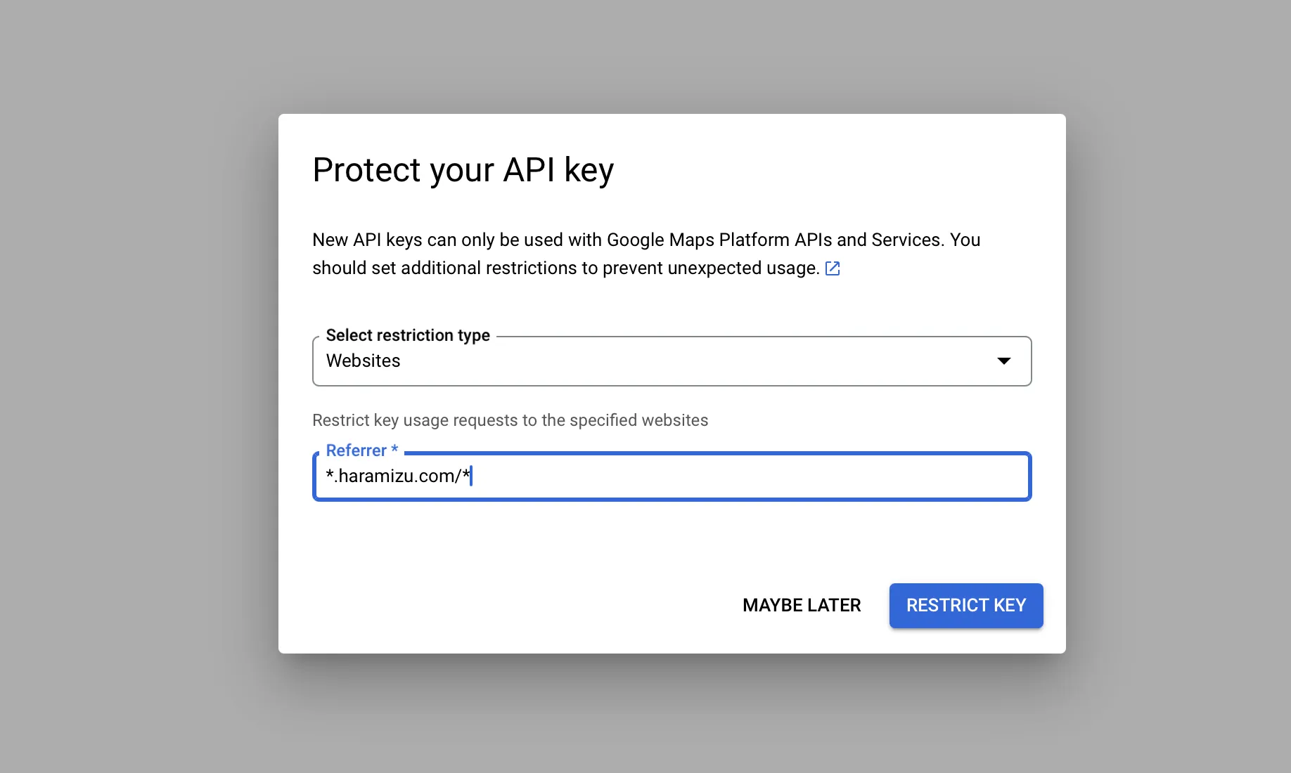 Protect your API Key