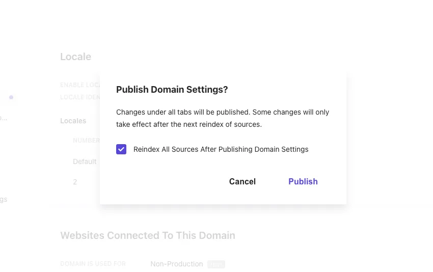 Publish Domain Settings