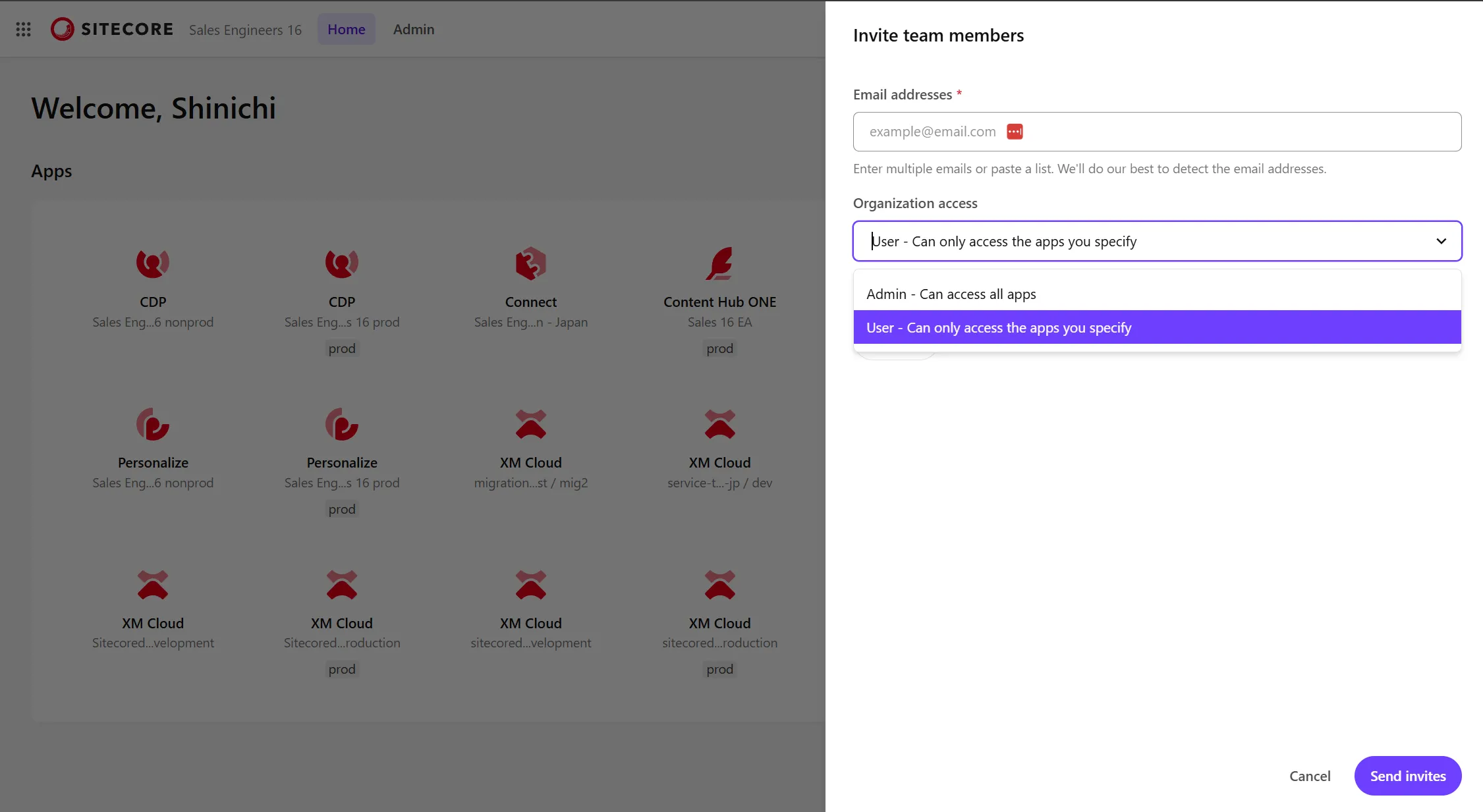 Login to Sitecore Cloud Portal admin