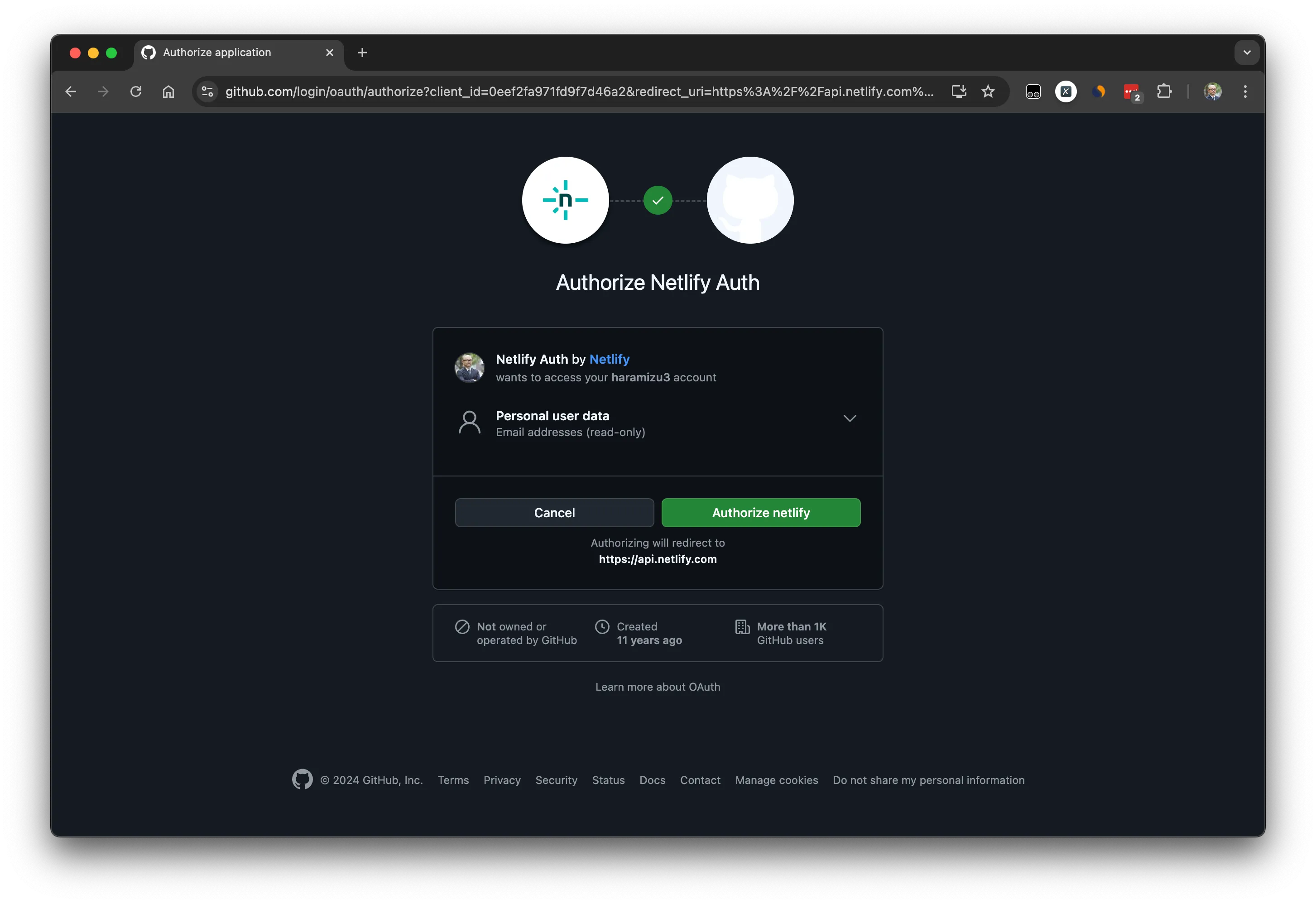 Authorize Netlify Auth