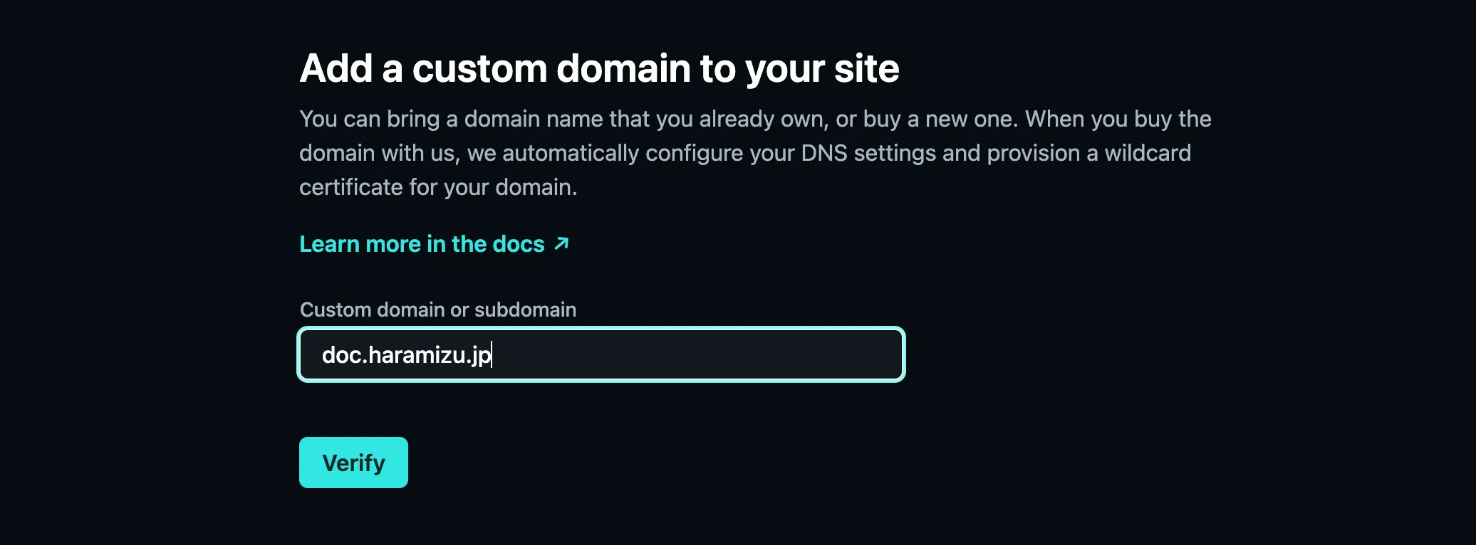 Verify domain