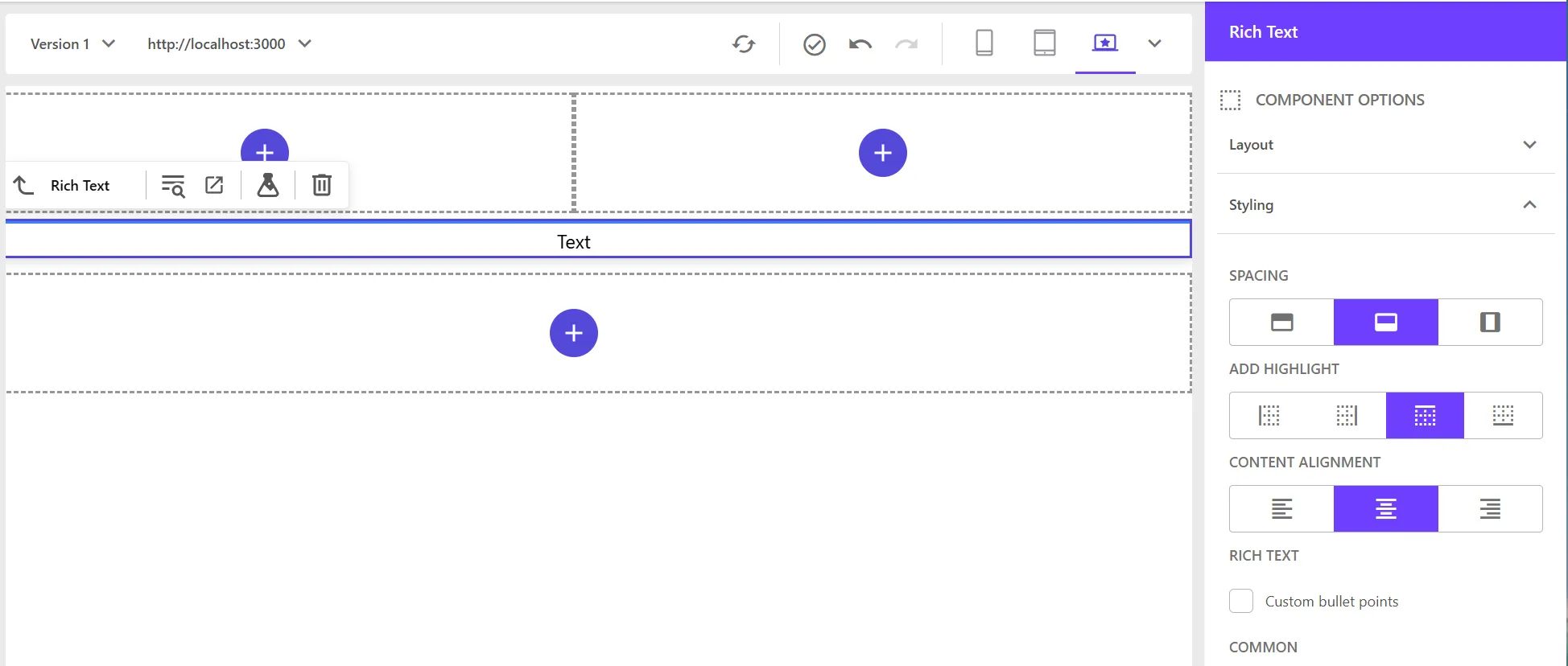 RichText spacing