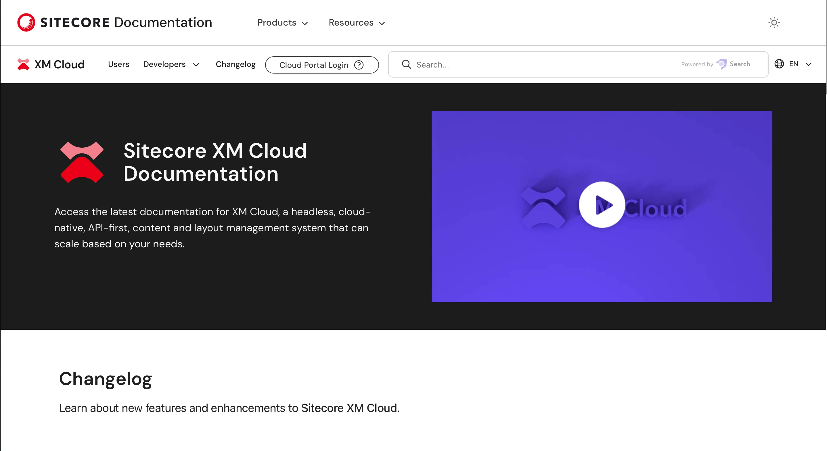 Sitecore Document XM Cloud