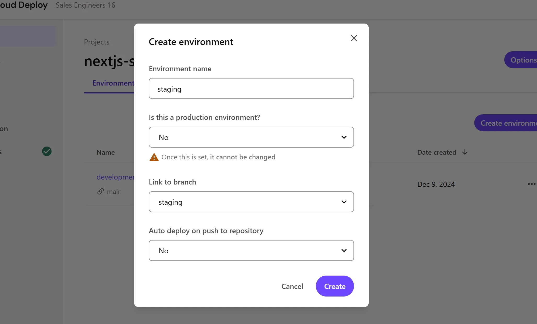 nextjs environment